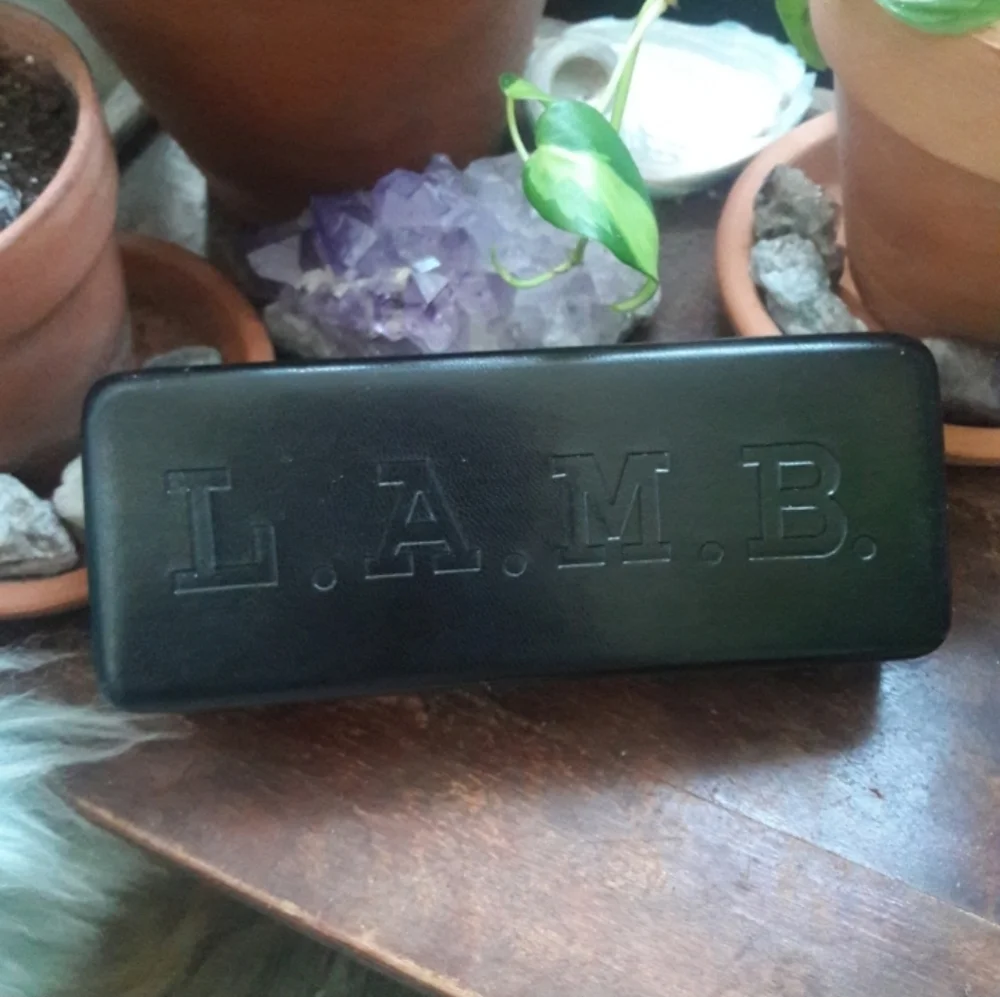 L.A.M.B. Vintage Sunglass Leather Case Velvet Lined Gwen Stefani Collectible